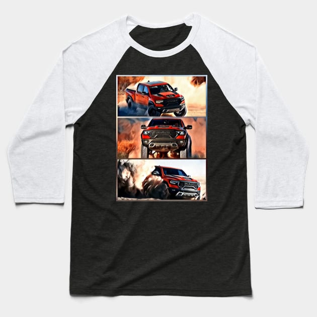 DODGE RAM Baseball T-Shirt by d1a2n3i4l5